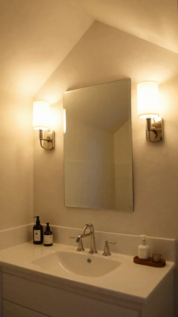 14 Attic Bathroom Concepts for a Beautiful Functional Top-Floor Space - 13. Lighting Layers: Creating the Perfect Ambiance 1