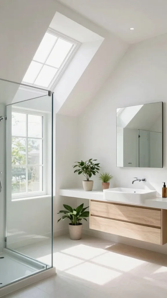 14 Attic Bathroom Concepts for a Beautiful Functional Top-Floor Space - 6. Open and Airy: Maximizing Space with Light 1