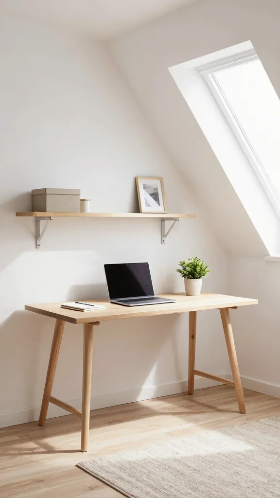 14 Attic Design Ideas From Cosy Retreat to Luxurious Top-Floor Suite - 2. Minimalist Workspace 1