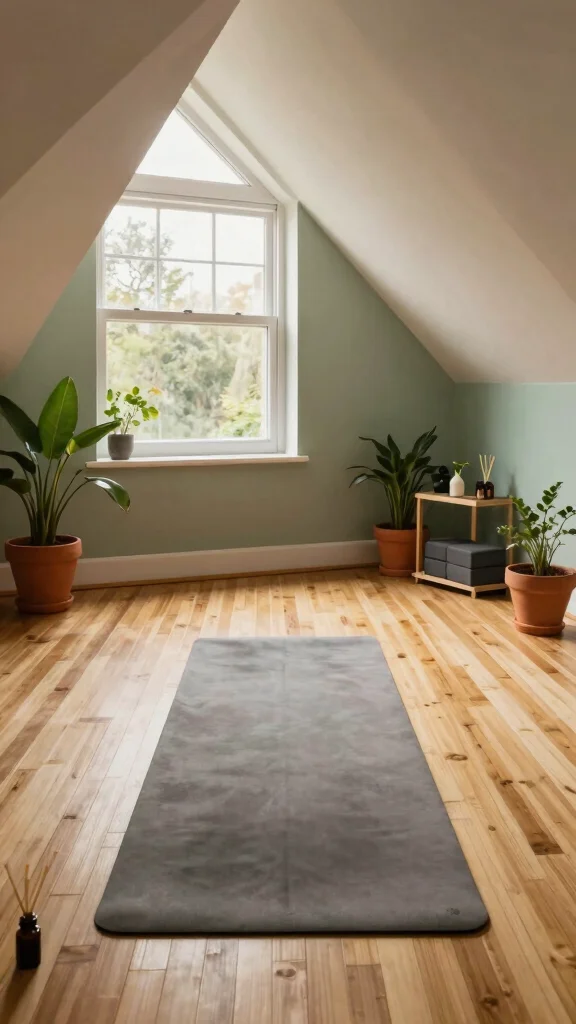 14 Attic Design Ideas From Cosy Retreat to Luxurious Top-Floor Suite - 7. Serene Yoga Studio 1