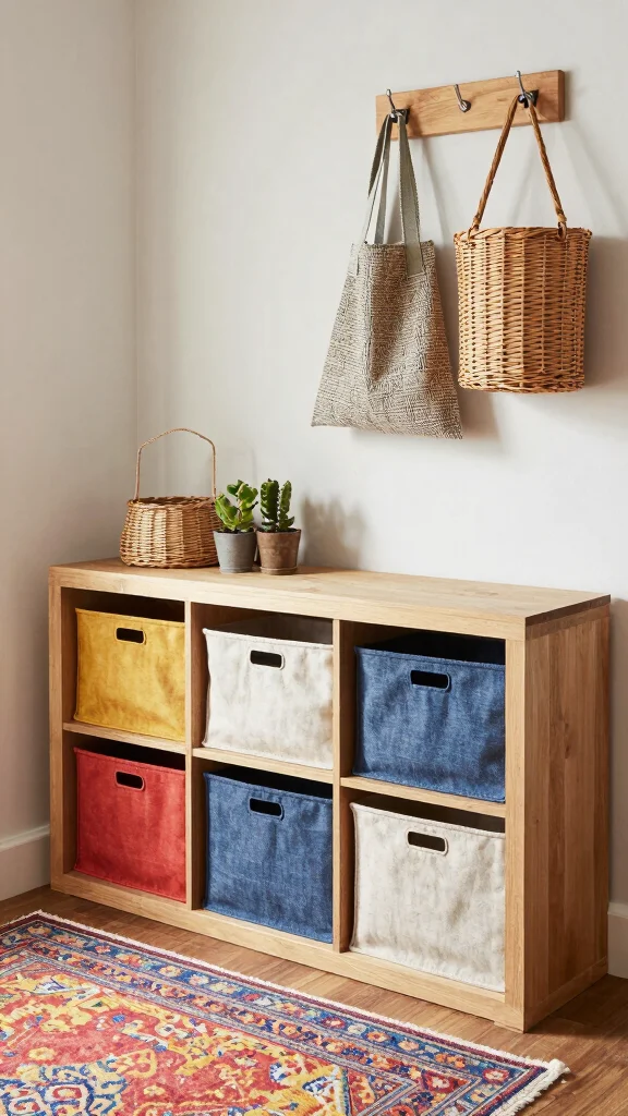 14 Entryway Furniture Ideas for a Functional Stylish Welcoming Space - 13. Removeable Storage Solutions 1