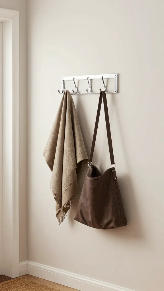 14 Entryway Furniture Ideas for a Functional Stylish Welcoming Space - 4. Foldable Wall Hooks 1