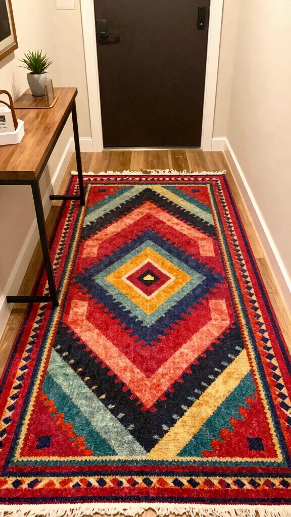 14 Entryway Furniture Ideas for a Functional Stylish Welcoming Space - 6. Statement Rugs 1