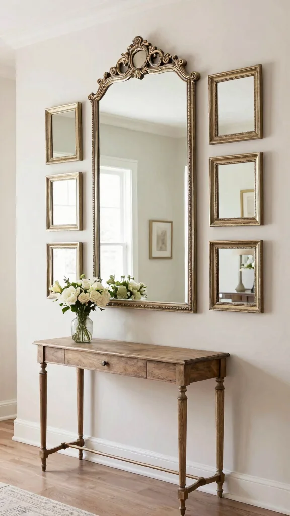 14 Entryway Furniture Ideas for a Functional Stylish Welcoming Space - 7. Decorative Mirrors 1