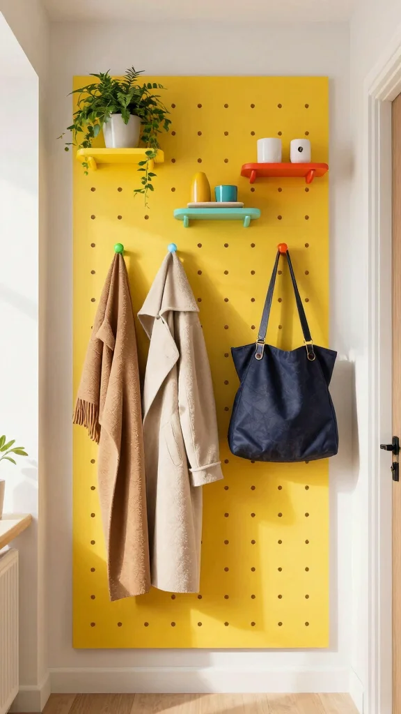 14 Entryway Mudroom Concepts for a Practical Stylish Transition Space - 3. Chic Hooks and Pegboards 1