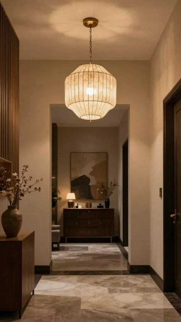 14 Entryway Mudroom Concepts for a Practical Stylish Transition Space - 7. Statement Lighting 1