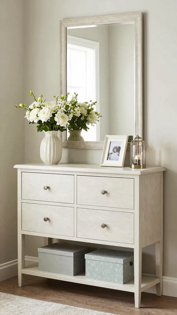 14 Entryway Storage Solutions That Keep Your Entrance Clutter-Free and Stylish - 7. Console Tables with Bonus Storage 1