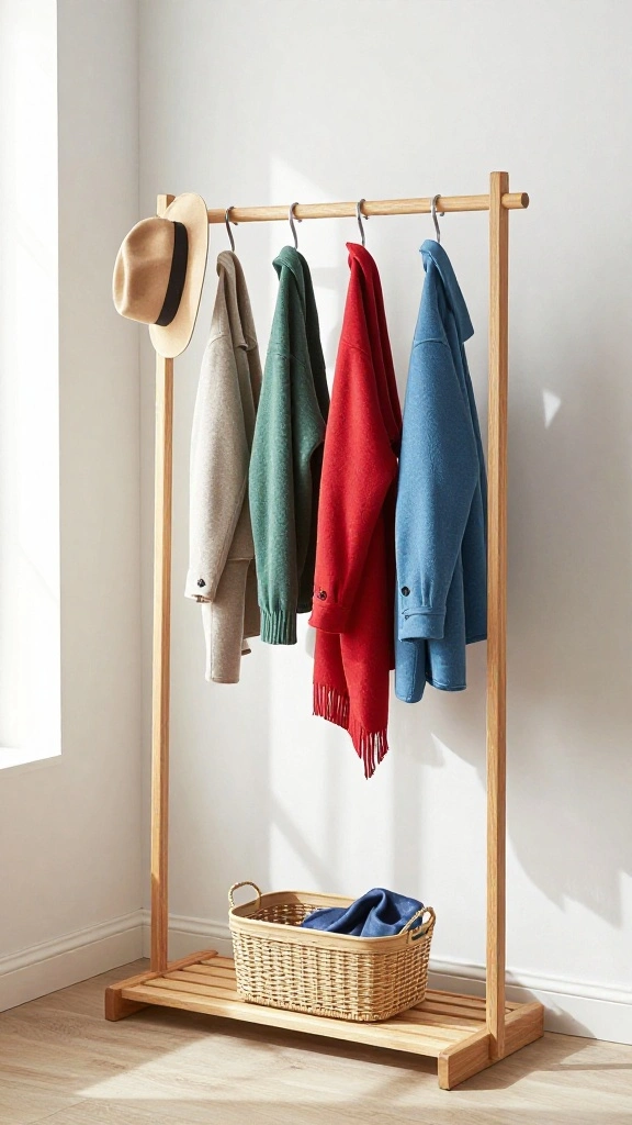 14 Entryway Storage Solutions That Keep Your Entrance Clutter-Free and Stylish - 9. Coat Racks with a Twist 1