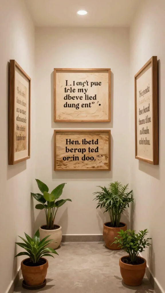 14 Hallway Design Ideas From Minimalist to Grand - 10. Inspiring Quotes with Natural Elements 1