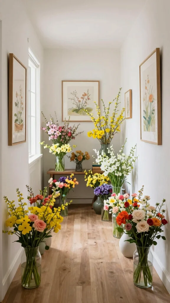 14 Hallway Design Ideas From Minimalist to Grand - 13. Seasonal Decor Changes 1