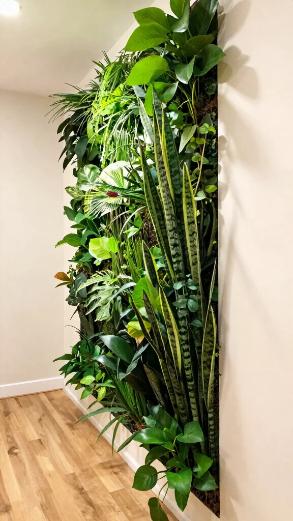 14 Hallway Design Ideas From Minimalist to Grand - 8. Vertical Gardens 1