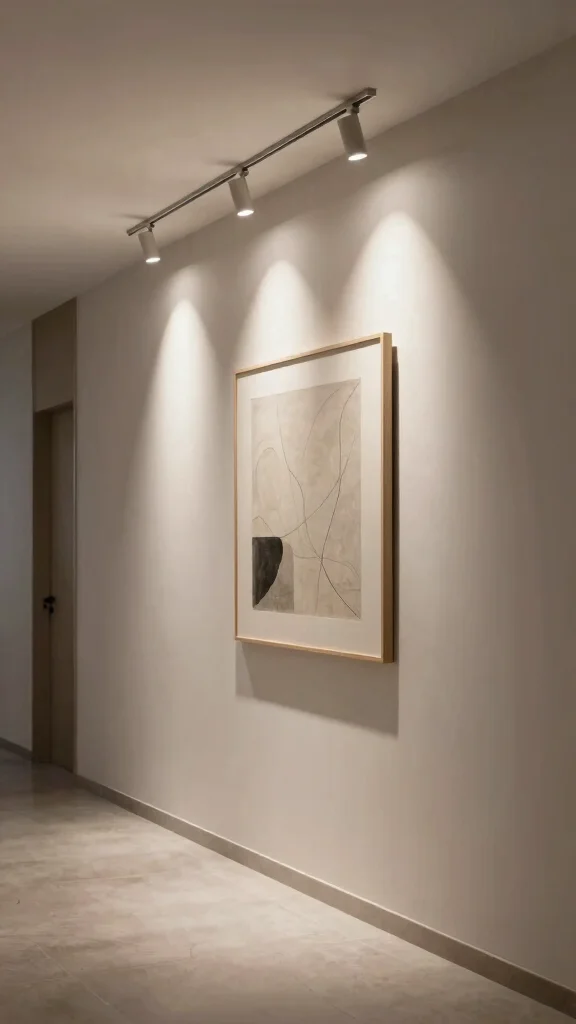 14 Hallway Lighting Ideas for a Bright Layered Beautiful Entrance - 11. Artistic Spotlighting 1