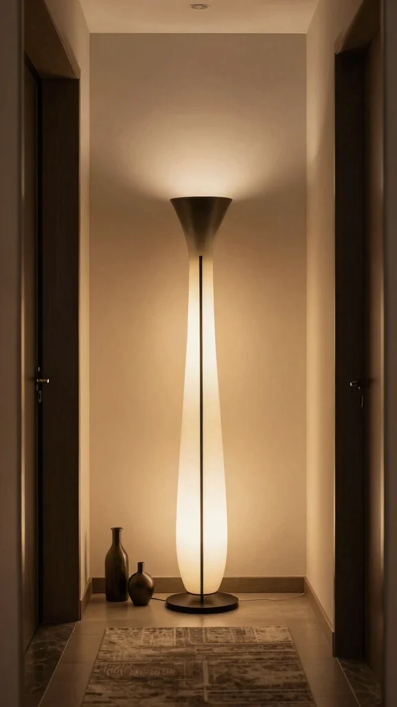 14 Hallway Lighting Ideas for a Bright Layered Beautiful Entrance - 14. Statement Floor Lamps 1