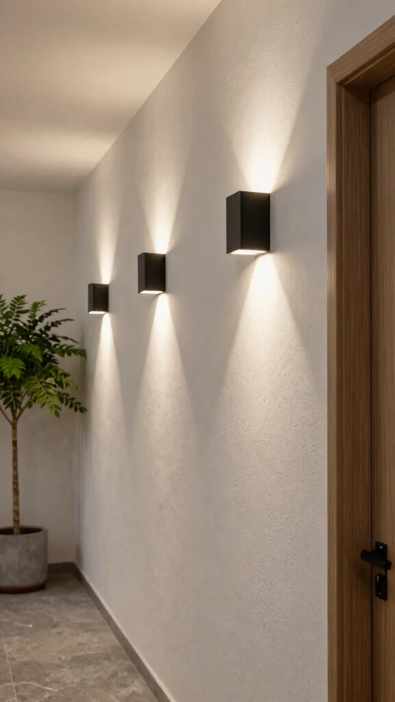 14 Hallway Lighting Ideas for a Bright Layered Beautiful Entrance - 2. Solar-Powered Wall Sconces 1