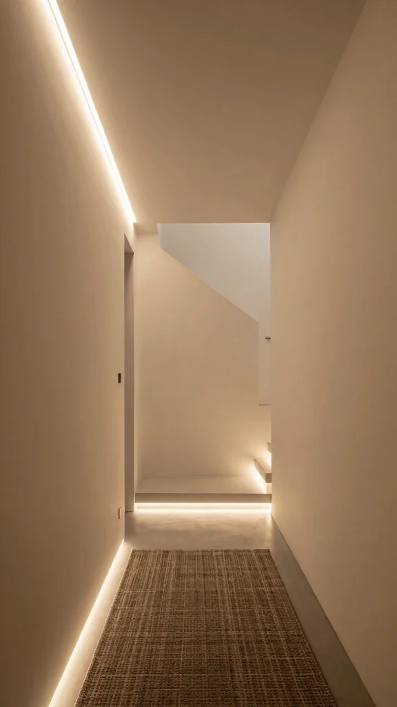 14 Hallway Lighting Ideas for a Bright Layered Beautiful Entrance - 3. LED Strip Lighting 1