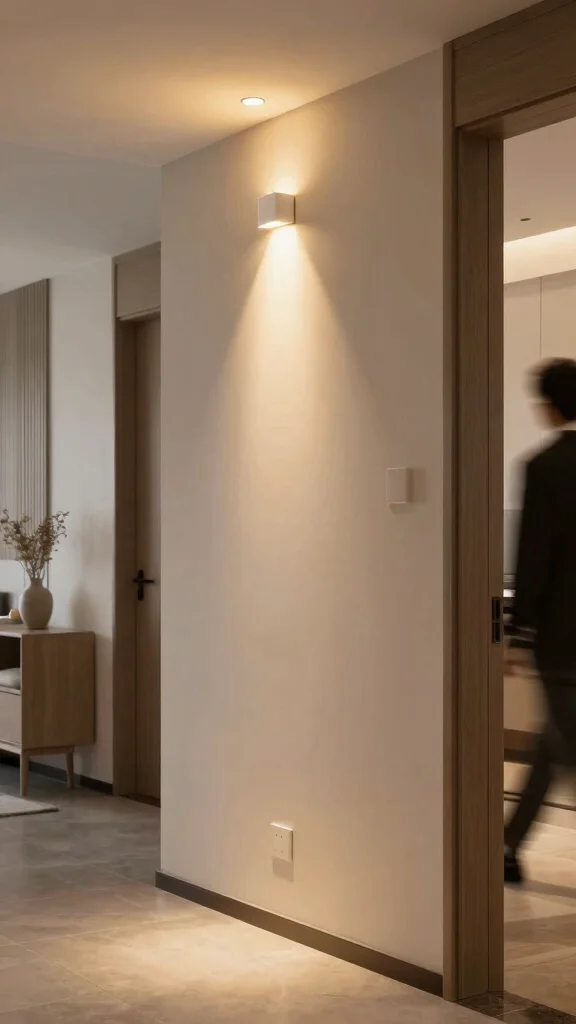 14 Hallway Lighting Ideas for a Bright Layered Beautiful Entrance - 9. Motion Sensor Lights 1