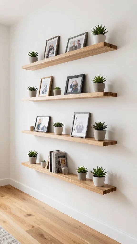 14 Hallway Storage Solutions That Keep Your Entrance Tidy and Stylish - 1. Floating Shelves for a Chic Look 1
