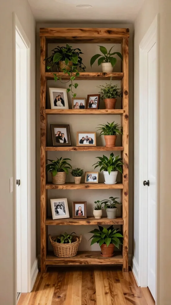 14 Hallway Storage Solutions That Keep Your Entrance Tidy and Stylish - 13. Reclaimed Wood Shelving 1
