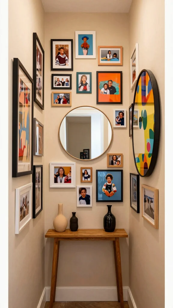 14 Narrow Corridor Ideas That Make a Tight Space Feel Stylish and Open - 3. Create a Gallery Wall 1