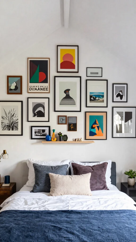 15 Attic Bedroom Ideas for a Cosy Beautiful Top-Floor Sleep Space - 10. Incorporate Art 1