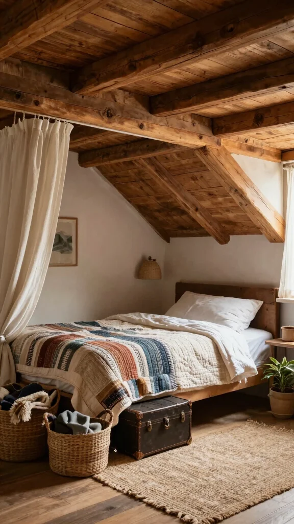 15 Attic Bedroom Ideas for a Cosy Beautiful Top-Floor Sleep Space - 3. Rustic Charm 1