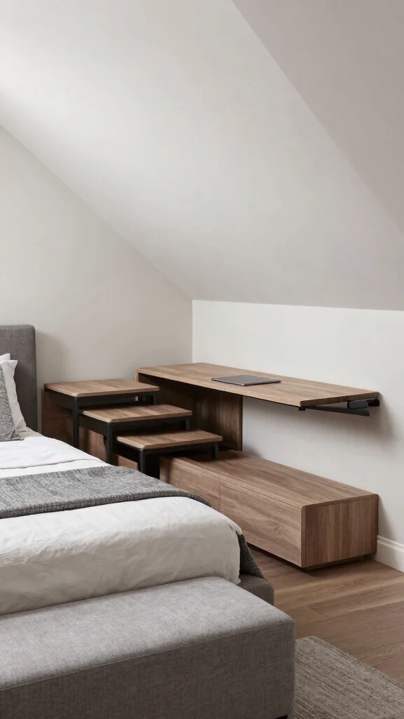 Attic Master Suite: 13 Luxurious Ideas for a Private Top-Floor Retreat - 5. Flexible Furniture Solutions 1