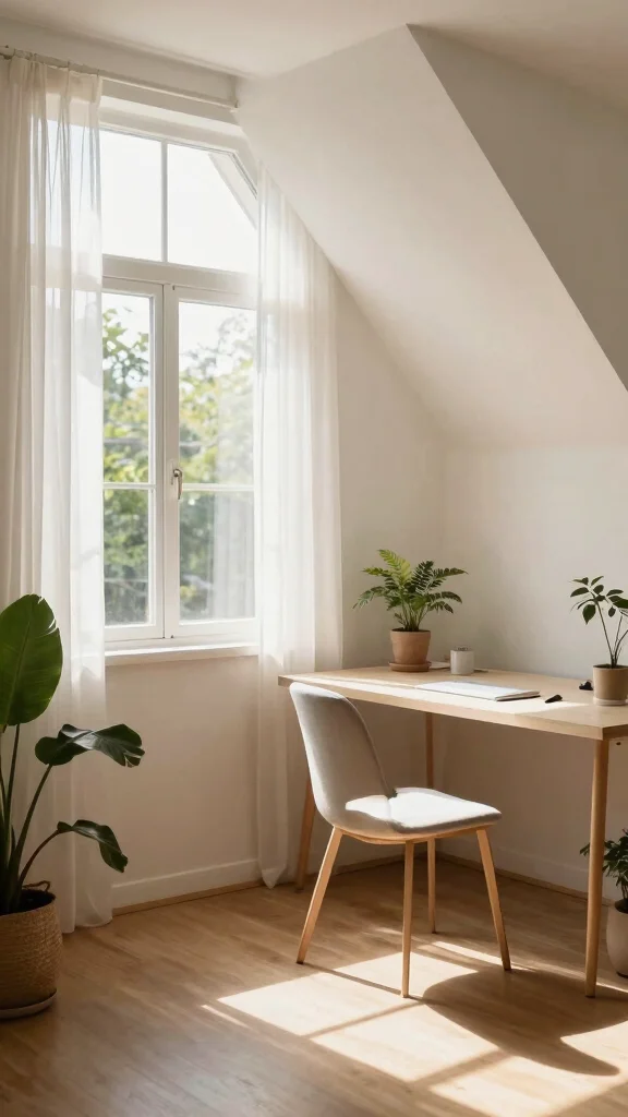 Attic Office Layout: 13 Ideas for a Quiet Productive Top-Floor Workspace - 11. Make Use of Natural Light 1