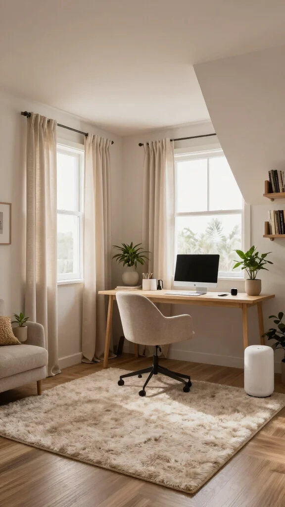 Attic Office Layout: 13 Ideas for a Quiet Productive Top-Floor Workspace - 8. Optimize Acoustics 1