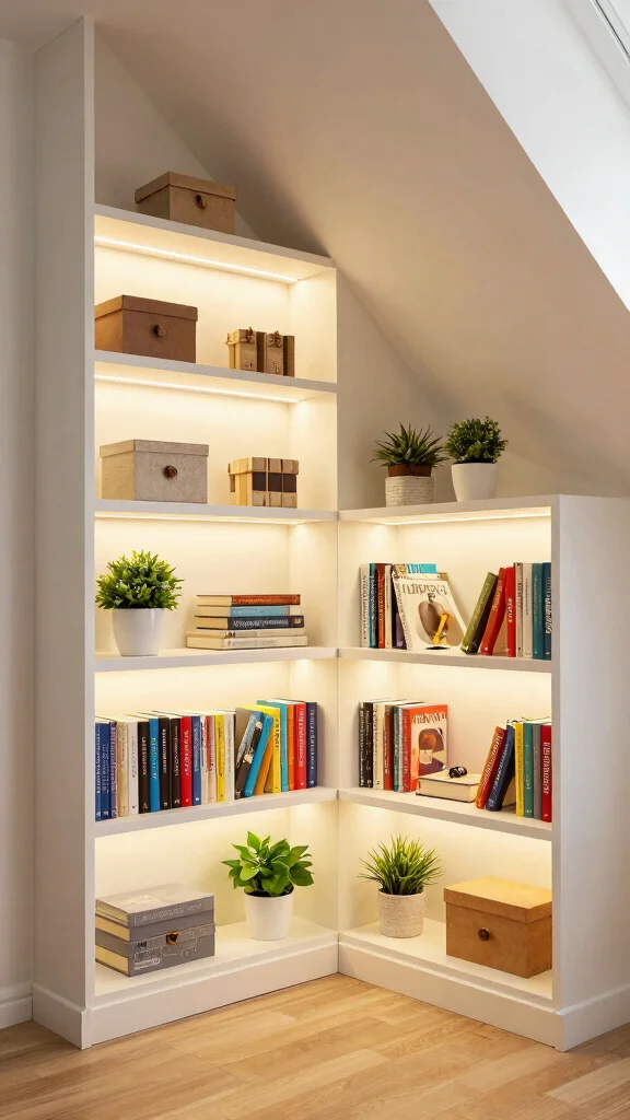 Attic Storage: 12 Under-Eaves Ideas for a Clever Space-Smart Solution - 1. Built-In Shelving 1
