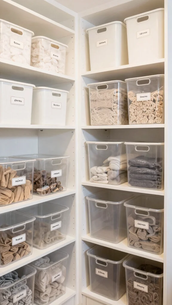 Attic Storage: 12 Under-Eaves Ideas for a Clever Space-Smart Solution - 12. Labeled Organizers 1