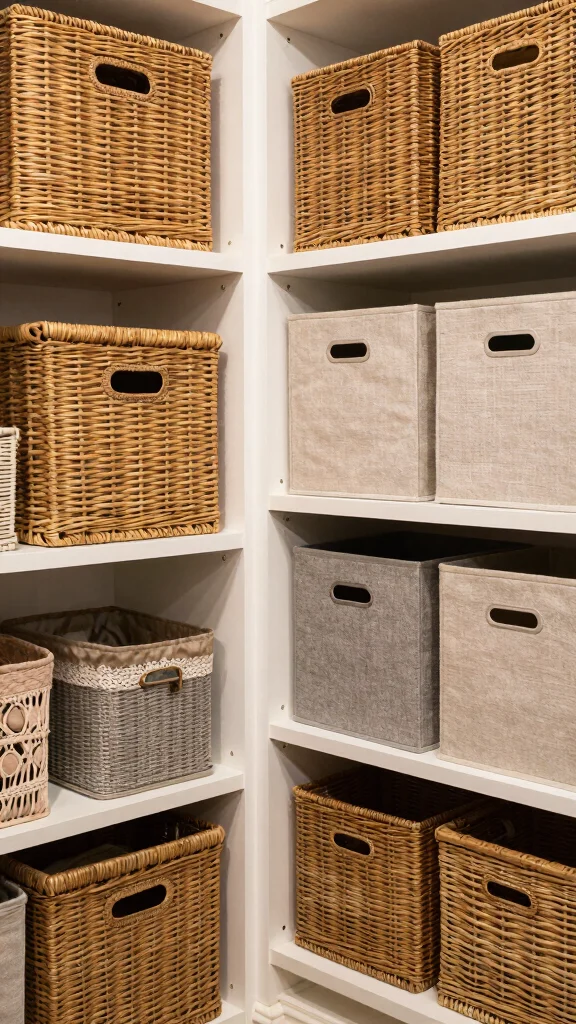 Attic Storage: 12 Under-Eaves Ideas for a Clever Space-Smart Solution - 3. Decorative Storage Bins 1