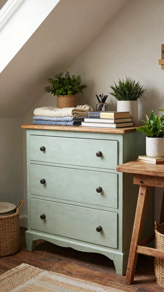 Attic Storage: 12 Under-Eaves Ideas for a Clever Space-Smart Solution - 5. Repurposed Furniture 1