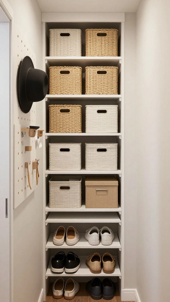 Entryway Closet Organisation: 11 Smart Ideas for a Neat Functional Space - 1. Use Vertical Space Wisely 1
