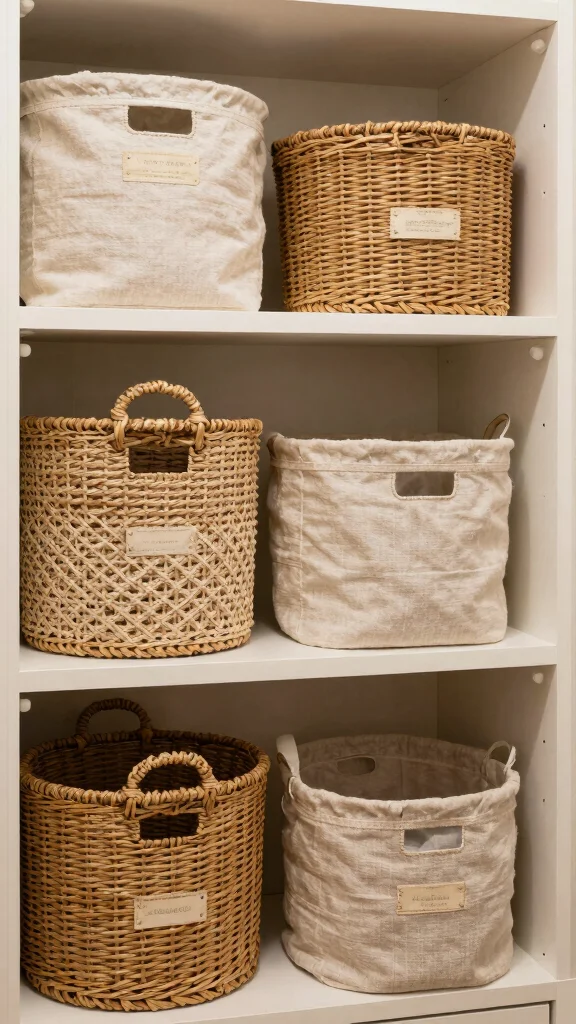 Entryway Closet Organisation: 11 Smart Ideas for a Neat Functional Space - 3. Clever Use of Baskets 1
