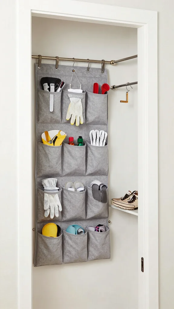 Entryway Closet Organisation: 11 Smart Ideas for a Neat Functional Space - 7. Utilize the Inside of the Door 1