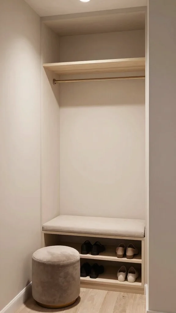 Entryway Closet Organisation: 11 Smart Ideas for a Neat Functional Space - 8. Hidden Storage Solutions 1