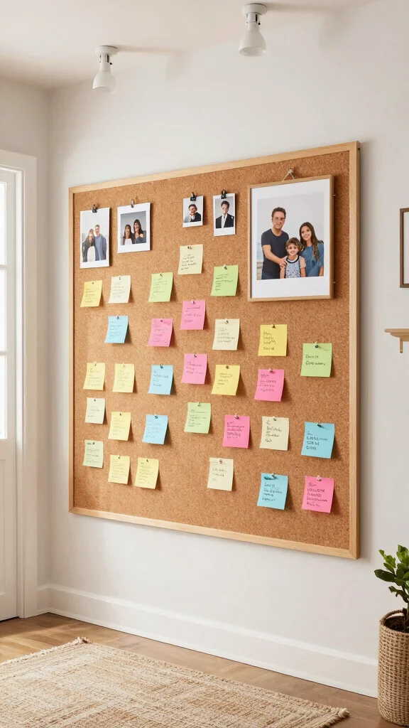 Entryway Command Centre: 12 Ideas for a Tidy Organised Family Hub - 9. Family Message Board 1
