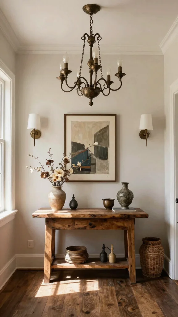 Entryway Illumination: 13 Ideas for a Bright Layered Welcoming Entrance - 8. Vintage Fixtures with a Twist 1