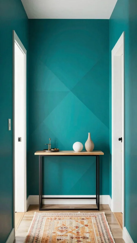 Entryway Inspiration: 13 Modern Ideas for a Sleek Stylish Welcome - 4. Colorful Accent Walls 1