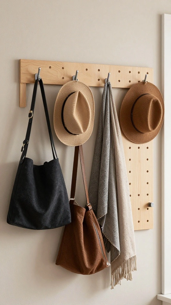 Hallway Closet Organisation: 11 Smart Ideas for a Neat Functional Space - 5. Use Hooks Wisely 1