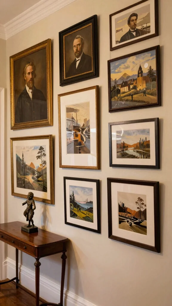 Hallway Inspiration: 12 Victorian Terrace Ideas for a Period-Perfect Entrance - 10. Personal Touches with Artwork 1