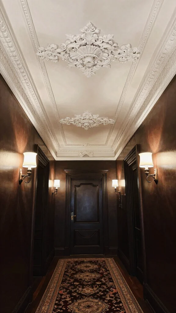 Hallway Inspiration: 12 Victorian Terrace Ideas for a Period-Perfect Entrance - 5. Decorative Ceiling Details 1