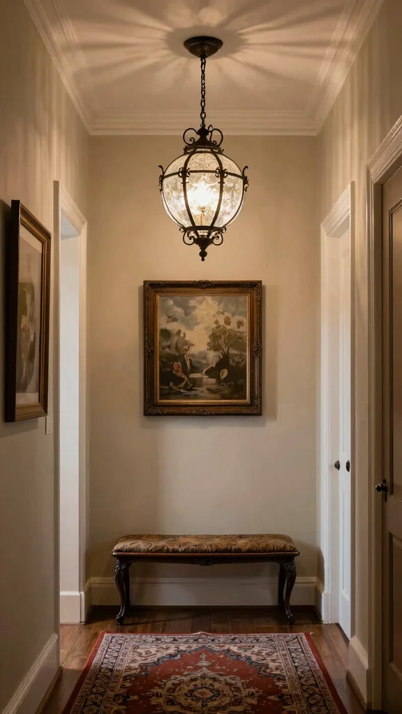 Hallway Inspiration: 12 Victorian Terrace Ideas for a Period-Perfect Entrance - 8. Artistic Lighting Fixtures 1