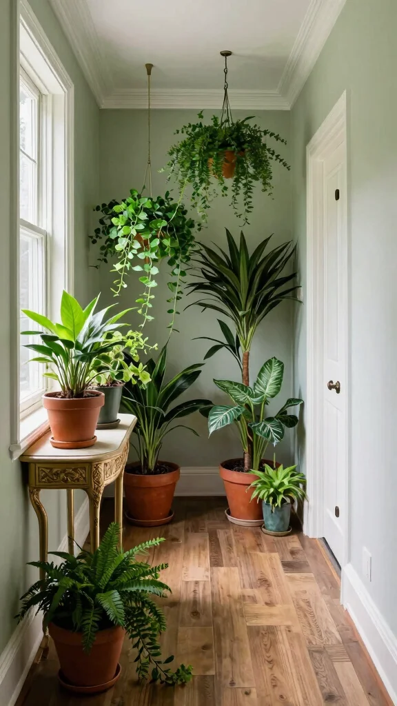 Hallway Inspiration: 12 Victorian Terrace Ideas for a Period-Perfect Entrance - 9. Classic Greenery 1