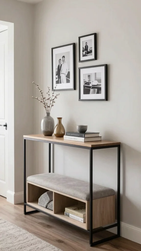 Hallway Makeover: 12 Ideas for a Stunning Before-and-After Transformation - 9. Functional Furniture Options 1