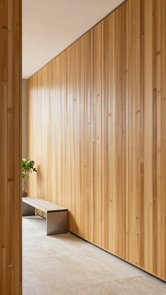 Hallway Panelling: 12 Textured Wall Ideas for a Timeless Architectural Detail - 2. Eco-Friendly Bamboo Panels 1