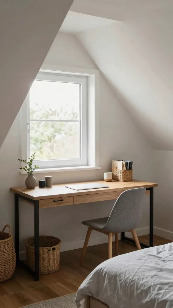 The Best 12 Attic Primary Bedroom Ideas for a Luxurious Private Suite - 12. Functional Workspaces 1