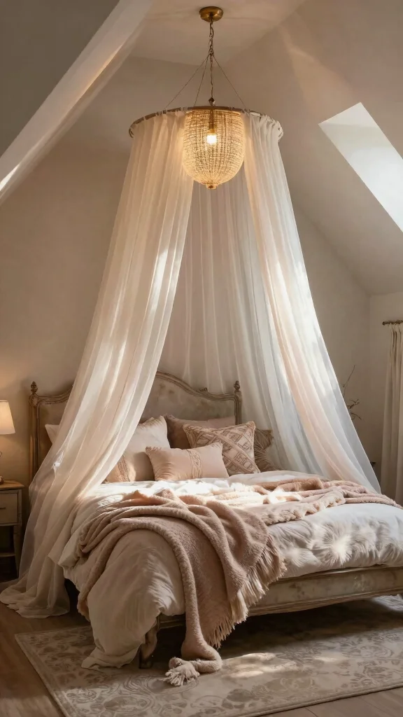 The Best 12 Attic Primary Bedroom Ideas for a Luxurious Private Suite - 2. Luxurious Canopy Bed 1