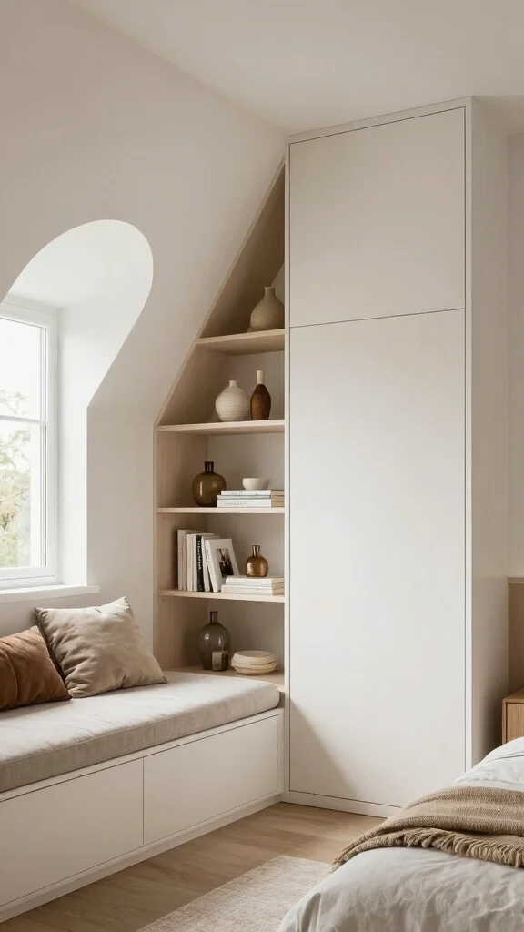 The Best 12 Attic Primary Bedroom Ideas for a Luxurious Private Suite - 5. Built-In Storage Solutions 1