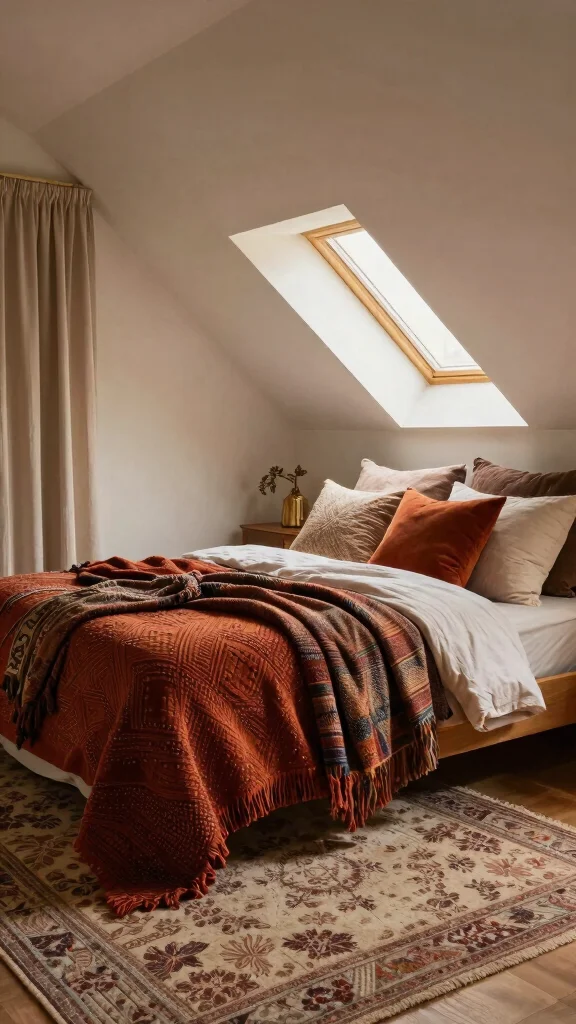 The Best 12 Attic Primary Bedroom Ideas for a Luxurious Private Suite - 6. Layered Textiles 1